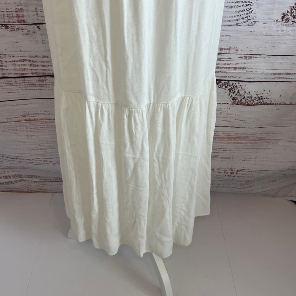 Lulu’s Womens Breezy Sunset Tie Back Ruffled Maxi Dress Size Medium - Picture 3 of 13